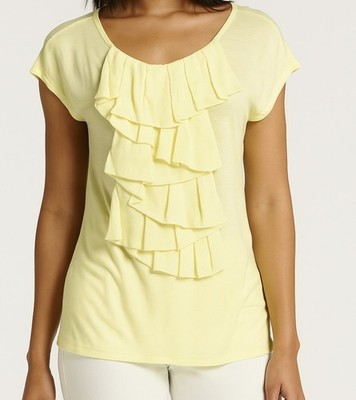 Max & Co  MaxMara Ruffle Top Yellow S M