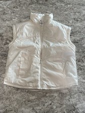 Old Navy Kid's Size Large 10/12 White Full Zip Fashion Insulated Vest
