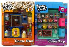 Teeny Tinies Teeny Candy Shop  Teeny Cinema Stand Play Set 20 Pieces Lot of 2
