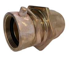 CHECK SNOOT Polished Brass Inline Check Valve 3" F-NPT x 2-1/2" F-NST Swivel