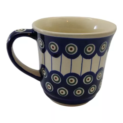 BOLESLAWIEC Cobalt Swirl Polish Pottery Coffee Mug Tea Cup Poland