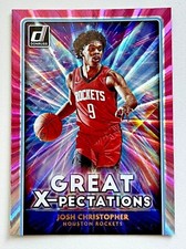 Josh Christopher 2021-22 Panini Donruss Great X-Pectations Pink Holo Laser RC 