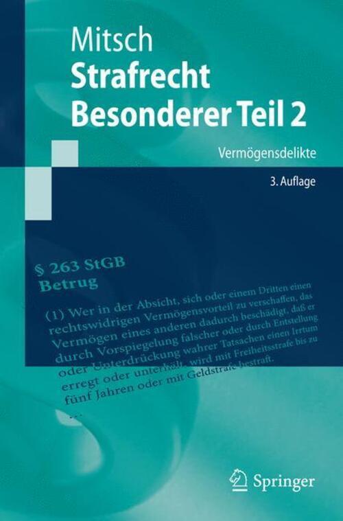 Thumbnail - Strafrecht, Besonderer Teil 2 Vermögensdelikte Wolfgang Mitsch