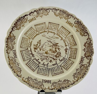 Vintage Edwin M Knowles China Co. 1951 Calendar Year Collectors Plate  Windmill | eBay