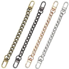 4Pcs 7.9" Chain Extender for Purse Handles Crossbody Charm Decoration Black