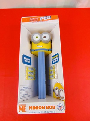 GIANT  DESPICABLE ME MINIONS WITH SOUND TALKS BOB PEZ DISPENSER  NIB