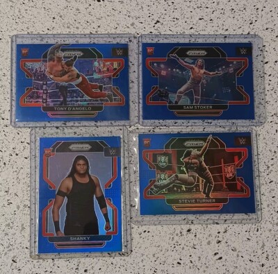 2022 PRIZM WWE BLUE PRIZM /199 Rookie Lot D'Angelo Stoker Stevie Turner Shanky
