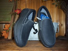 GEORGE MENS MEMORY FOAM SLIPPERS SHOES SIZE 8.5 BLACK CASUAL COMFORTABLE LIGHT