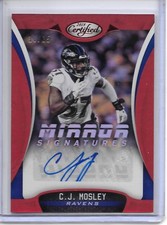 2018 Panini Certified C.J. MOSLEY MIRROR RED AUTO #18/25 BALTIMORE RAVENS!!
