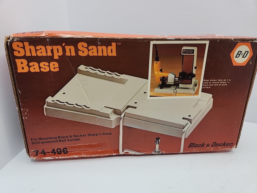 Vintage New Old Stock Black & Decker Sharp 'n Sand Base 74-496 | Sealed Box
