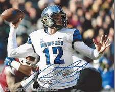 PAXTON LYNCH MEMPHIS TIGERS QUARTERBACK SIGNED 8X10 PHOTO W/COA NFL DRAFT 2016 B