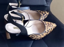 NWOB Louise Et Cie Lo-Kayin Calf Leather gounache ard Print Pointed toe 6.5M