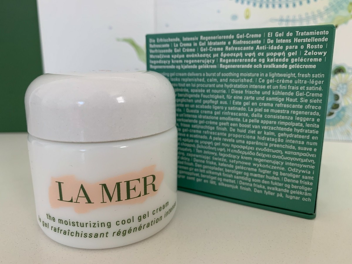 LA MER The Moisturizing Cool Gel Cream EMPTY Glass JAR Container+