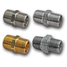 Doppelnippel Messing Edelstahl Temperguss Zoll R-Gewinde Fitting Druckl. Wasser