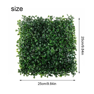1Knstliche Pflanze Mauern Laub Hecke Gras Matte Begrnung Panels Zaun  2525cm | eBay
