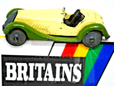 W. BRITAIN LV 601 Britains Lilliput 2-Sitzer offener Sportwagen in beige & grün 
