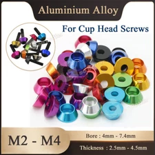 Washers for Cup Head Screws Aluminium Alloy Metal Gasket 11 Colour M2 M2.5 M3 M4