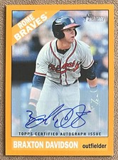 Braxton Davidson 2015 Topps Heritage Minors Autograph Orange #ROA-84 /25 Rookie