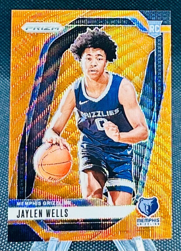 2024-25 Panini Prizm Orange Wave Prizms Jaylen Wells Grizzles Rc #239 #'d 53/60
