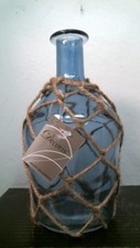 Decoris 865741 Blue Glass and Rope Decoative Jar, FREE SHIPPING