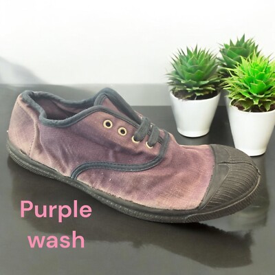 Bensimon Lace Up Canvas Shoes Color Purple Wash Sneakers - Euro Size 37  U.S. 6.