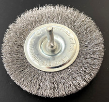 1x Drahtb&uuml;rste 100mm 6mm / Bohrmaschine Stahldraht Scheibenb&uuml;rste Rundb&uuml;rste NEU