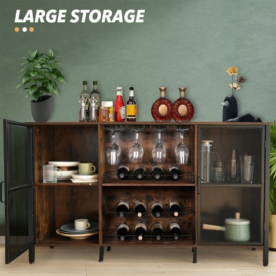 Weinschrank Weinregalen, Barschrank Kaffeetresen-Schrank Vitrinenschrank Regal
