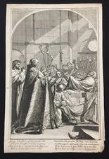 Francois Chauveau Engraving After Le Vie De St. Bruno Sueur Plate 3 Church1660
