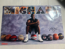 Original Michael Jordan Wilson Basketball Poster  20.5 X 32!!!