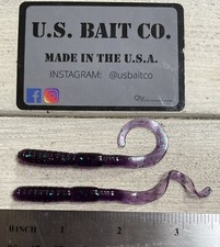 Curl Tail Junebug Fluttercraft Screamer  lot of 40 - 3.5” Bass Crappie