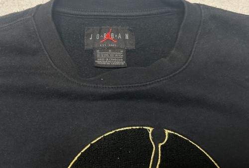 Air Jordan Jumpman Youth Sweatshirt Medium 10-12 Black Pullover Long Sleeve - Picture 5 of 7