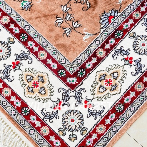 5x8ft Pink Handmade Silk Area Rug Kashimir Hand Knotted Family Carpet LZ239C - Picture 4 of 10