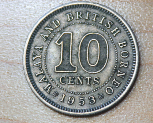 1953 Malaya & British Borneo 10 Cents