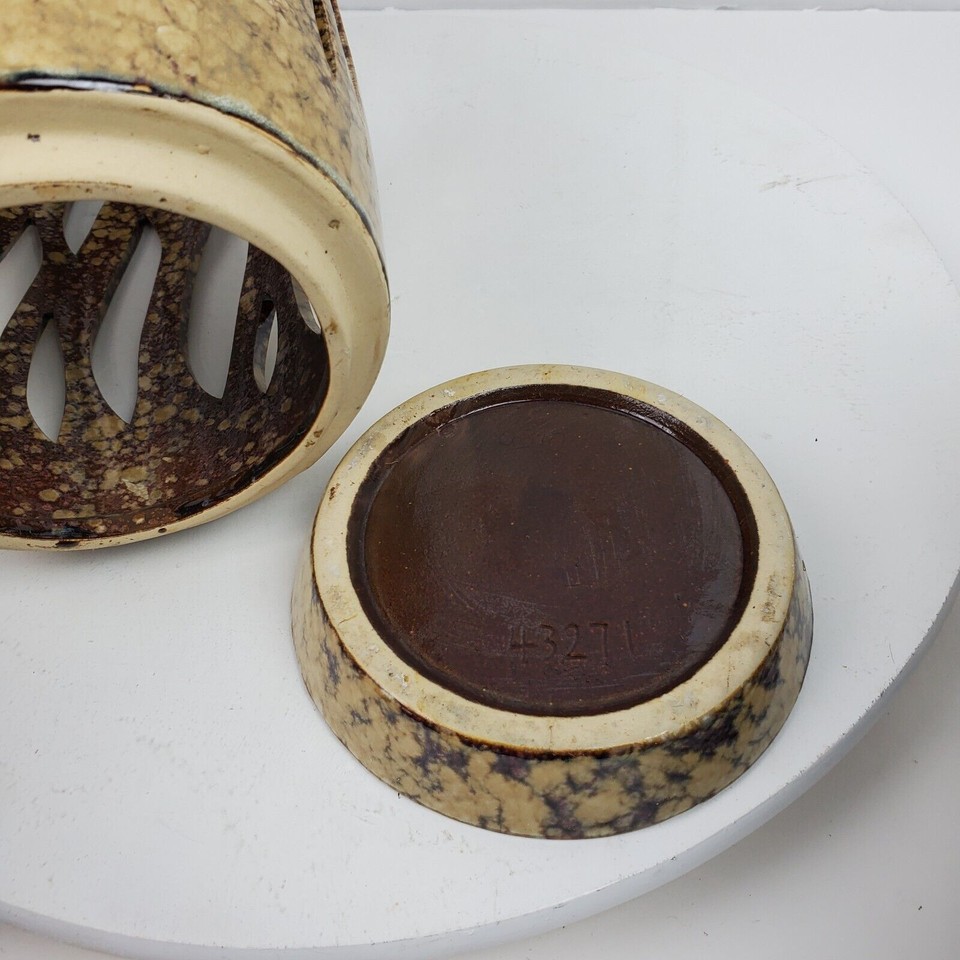 Vintage Hippie Style Ceramic Candle Holder ART Job 13 Inch 2 Piece eBay