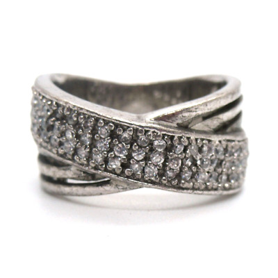 Eleganter Ring 925 Sterling Silber Meistermarke KSB Silver Vintage RG51
