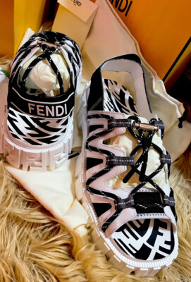 Fendi X Sarah Coleman Force FF vertigo trek sandals 12 Rare Sold Out Bnwt $995