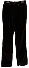 VINTAGE Women's Calvin Klein Brown Velvet High-Rise Pants Size 0 READ 
