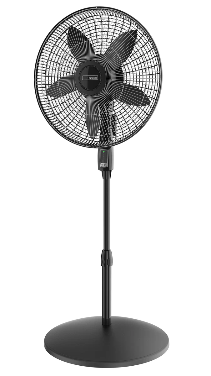 18-inch oscillating 4-speed large room pedestal fan with remote control |  eBay