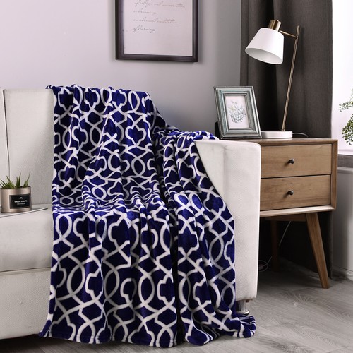 Flannel Fleece Blanket Soft Plush Sofa Couch Cozy Bed Throw Blanket Reversibe - Picture 7 of 77