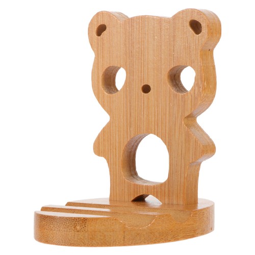 Adjustable Tablet Stand Desk Smartphone Cradle Wooden Mobile Phone Holder - 第 12/12 張圖片