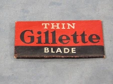 GILLETTE THIN BLADE DOUBLE EDGE SAFETY RAZOR NOS VINTAGE EXCELLENT LOC:MB1