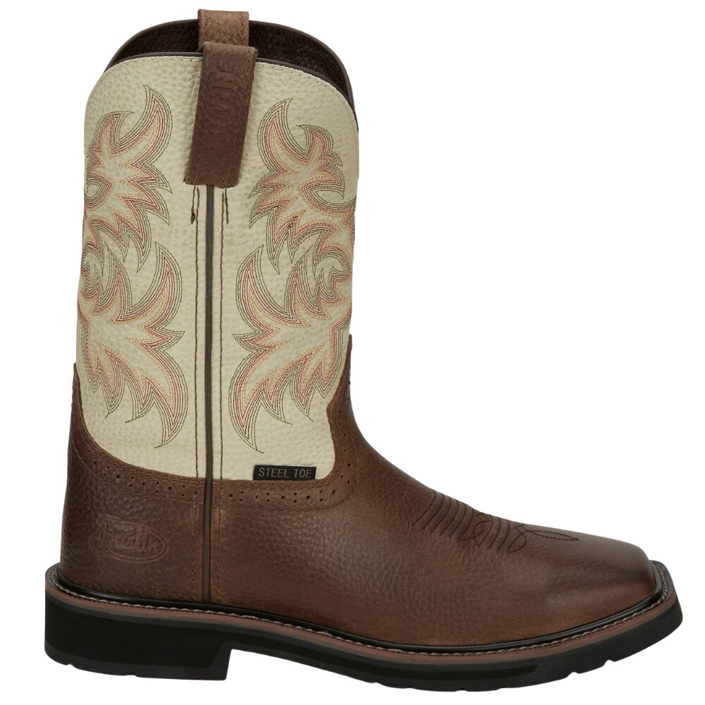 Джастин Оригинальные рабочие ботинки бурильщика с носком из электротехнической стали 11 дюймов Мужские коричневые 28690₽