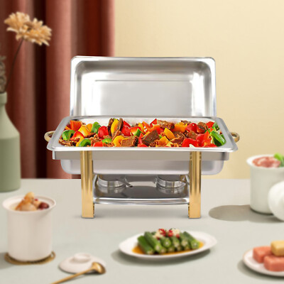 Chafing Dish Speisenwärmer Wärmebehälter Edelstahl Warmhaltebehälter Mit Deckel