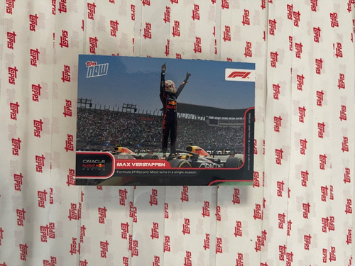 2022 Topps Now F1 Max Verstappen [Foil] #73 card