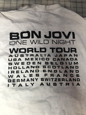 Vintage T-shirt Jon Bon jovi one wild night world tour SZXL Read