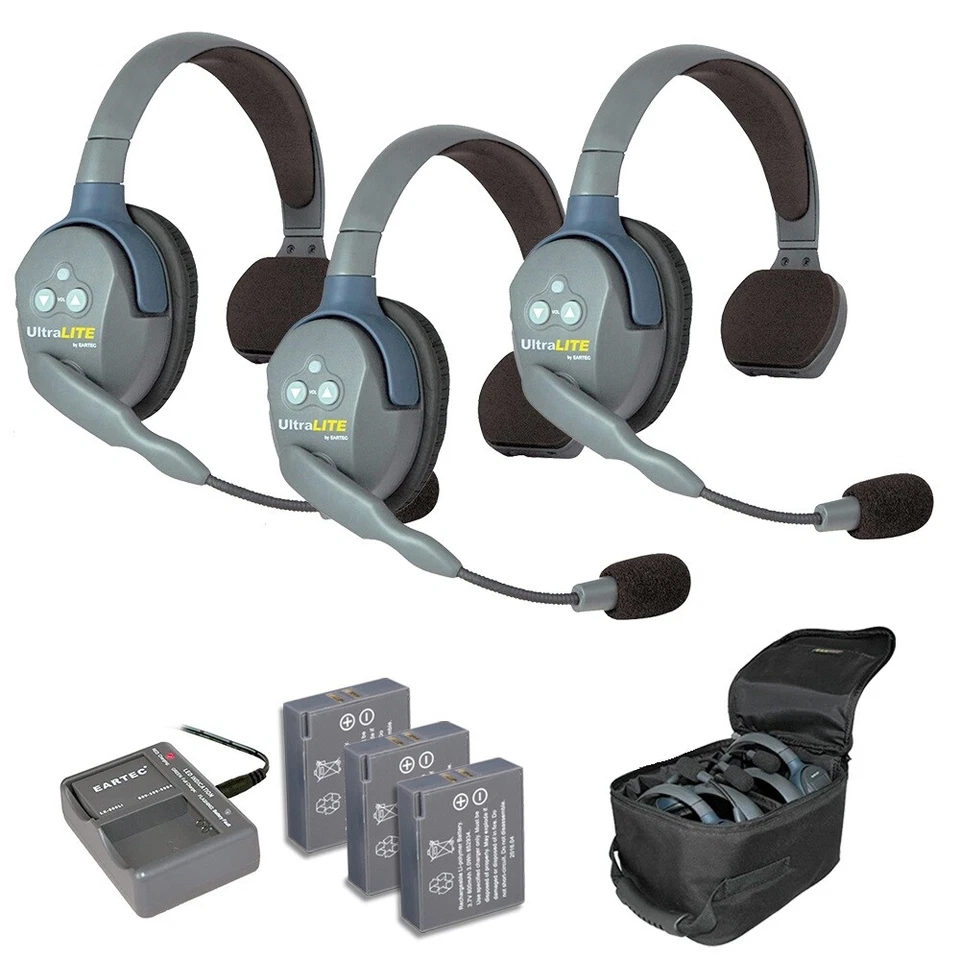 Eartec UltraLITE HD Full Duplex Wireless Headset Communication System - Image 2 of 4