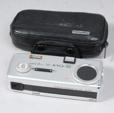 MINOLTA 16 MG-S W LEATHER READY CASE FOR PARTS OR REPAIR