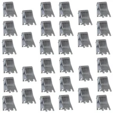 32 Pack Zinc Plated Steel Universal Snap-in Shelf Clip for Commercial
