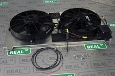 PHR Dual High Performance Spal Twin Fan Kit Raw Finish For Supra 93-98 2JZ-GTE