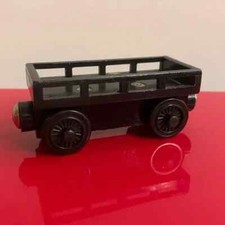 Thomas the Train Black Cargo Car Wood  Plastic for Wooden Railway - 2003